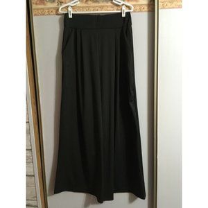 Business Casual Occasion Black Large Wide Leg Pocket Pull On Flowy Pants